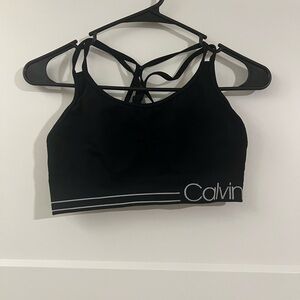 Calvin Klein Black Strappy Back Bra